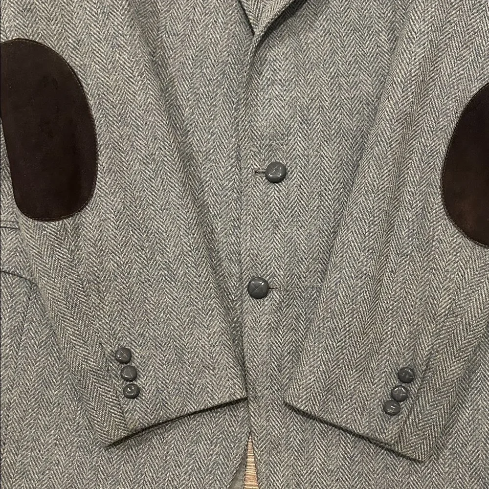 Western Blazer Jacket Coat Size 44 Vintage Cowboy Rodeo Tradition Herringbone